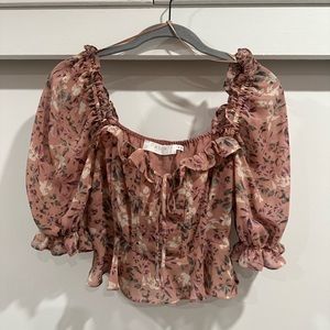 Astr the Label Puff Sleeve Shirt